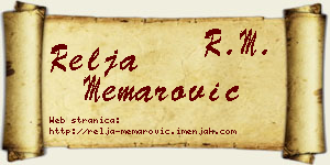 Relja Memarović vizit kartica